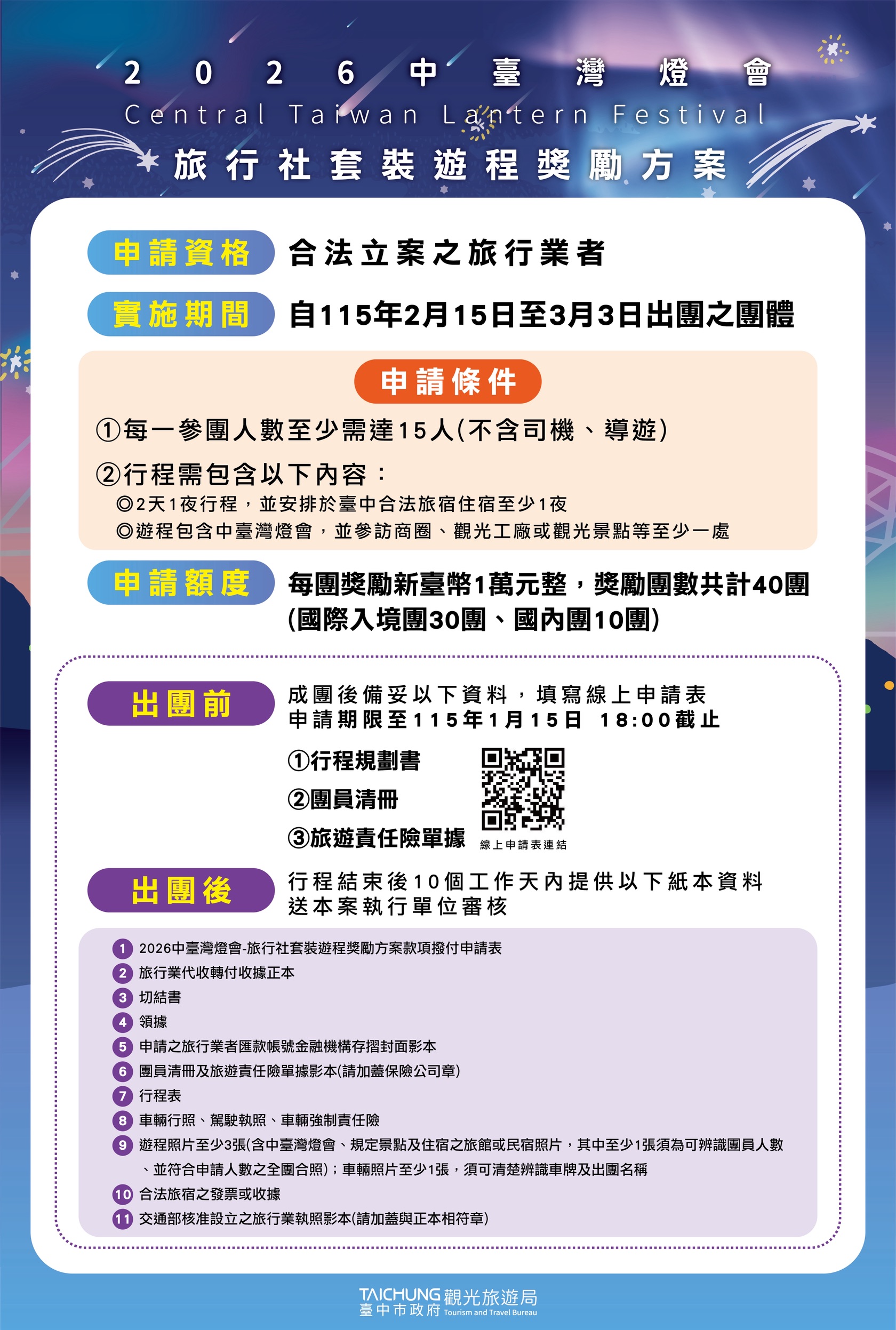 旅行社套裝遊程獎勵方案